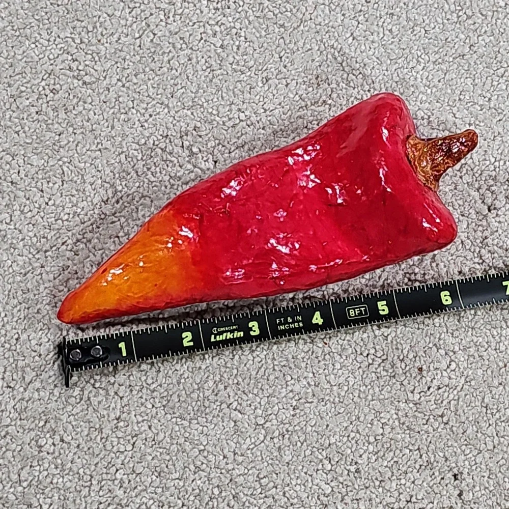 Chili Pepper Figurine Fruit Veggies Paper Mache Mexico Faux Food Summer Decor